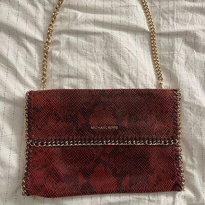 Michael Kors Red Python Clutch